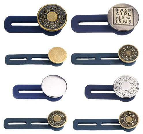 8 Stück Hosenbunderweiterung Schwangerschaft Damen Hosenerweiterung Schwangerschaft Bunddehner Hosenknopf VerläNgerung Button KnopfverläNgerung für Hosen HosenknöPfe für Jeans Hosenbund VerläNgerung