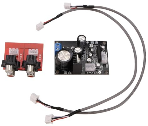 Kueohse NE5532 Preamplificador de Reproductor de MM Placa de Reproductor de Fono Preamplificador de FonóGrafo Preamplificador DIY Audio + ZóCalos de Lotus