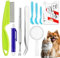 Lucktao 9pcs Tire Tique,Pinza per zecche,Gancio per zecche,Carta di zecche con lente d'ingrandimento,Pinza per zecche umane,Tire zecche per cani e gatto,con pettine per pulci e ingrossamento,per gli