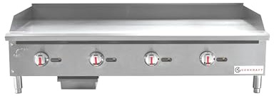 GenKraft- 48 Commercial Restaurant Gas Countertop Griddle, Manual Controls, 4 Burners, 120,000 BTUs Total,Used in Restaurants, Commercial Kitchens and Food Trucks. (48)