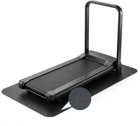 RDTOK Alfombrilla Protectora de Suelo para Aparatos de Fitness,6mm PVC Esterilla Cintas de Correr,Esterilla Protección de Suelo,para Entrenador de Rodillos,Cinta de Correr (Negro, 70 * 150cm)