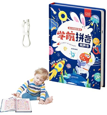 Libro di apprendimento inglese per bambini – Audiolibro elettronico con esercizi interattivi, materiale di apprendimento audio cinese | Supporta pratica linguistica e comprensione dei numeri, gioco