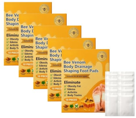 Parches de desintoxicación para los pies - 10 parches por paquete. Limpian profundamente gracias a ingredientes naturales, promueven la circulación sanguínea, mejoran el sueño, alivian el estrés