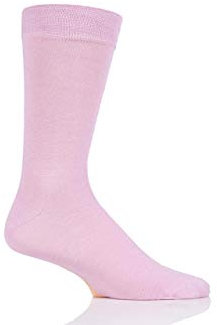 SockShop Herren Colour Burst Schmucklos Bambus Socken mit glatten Zehennähten Packung 1 Schön en Rosa 45-48