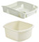 Plastic Small Washing up Bowl and Small Dish Drainer Rack Kitchen Plate Holder Set of 2 (Cream)