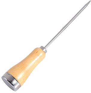 Eispickel Crusher mit Holzgriff Ahle Stanzwerkzeug Edelstahl Ahle Dual Action Eismeißel Ideal für Bars und Zuhause And