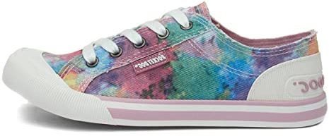 Rocket Dog Jazzin Tie Dye Womens Multi Canvas - Size 8 UK - Multicolour