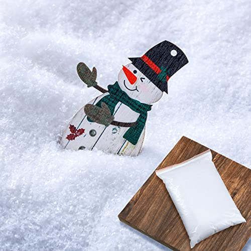 Syhood Christmas Fake Snow for Crafts Glitter Fake Snow Village Artificial Powder Decoration Artificial Plastic Powder Christmas Tree Decorations Village Winter Displays Supplies (100 G,White)