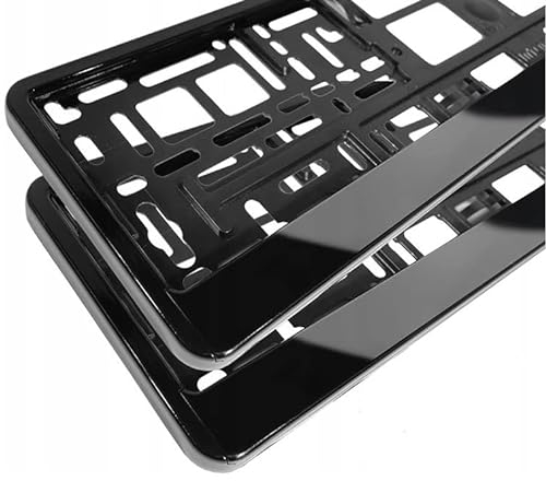 rg-vertrieb 2X Kennzeichenhalter Nummernschildhalter Kfz Kennzeichenhalterung 2er-Set für PKW Halter, Kunststoff