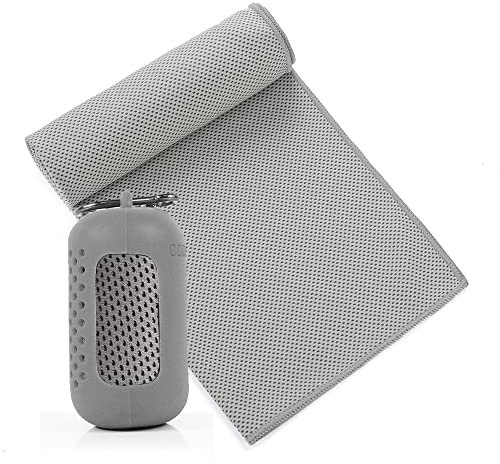 Feicuan Microfibre Towel for Gym Beach - 90 x 30 cm / 31.5 x 11.8 Inches Quick Drying Towels Compact with Storage Bag Absorbent Holder Cooling Towel for Sports, Swimming, Camping, Hiking