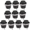 Switian Interrupteur à Bouton-Poussoir Momentané SPST 16mm - Lot de 10 Pièces 3A 250V AC avec Connecteur Laiton | Commutateur Électrique Durable (Noir)
