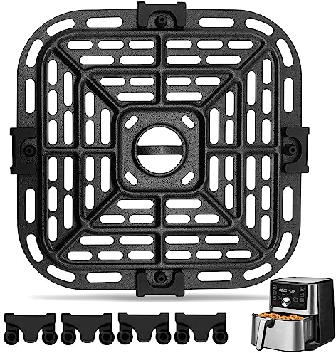 GWY Air Fryer Replacement Parts for Instant Pot Vortex Plus 6 in 1 4 Quart Air Fryer Oven, 7.5''×7.5'' Square Food Grade Air Fryer Grill Pan Grill Plate Crisper Plate Accessories Tray Rack