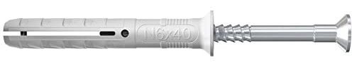 Fischer - Chevilles à frapper collerette fraisée - 50 chevilles à frapper NS Ø6 x 40 mm A2 collerette fraisée et clou tête fraisée pour structures en bois - Fischer