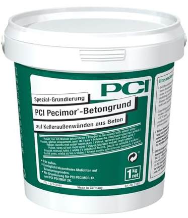 PCI Pecimor Betongrund 1 kg Spezial-Grundierung auf Kelleraußenwänden aus Beton für Bitumen-Dickbeschichtungen Sika