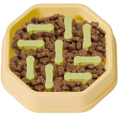Slow Feeder Dog Bowls - PP Puzzle Feeder, Anti-Choking Bowl, Non-Slip Feeding Dish for Dogs Puppy Cat Water Eating Training | Smart Design Prevents Fast Eating and Bloating | Fun Interactive Food Bowl
