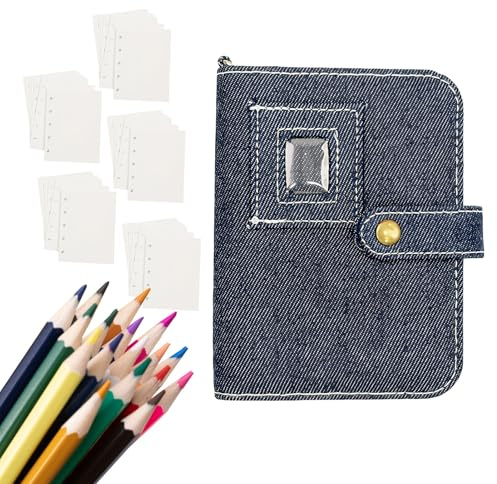 Peufcmi Carnet d Autocollants,50 Feuilles Réutilisables Fournitures de Scrapbook | Classeur Autocollants Loisirs Créatifs - pour Maison École Anniversaire Noël Loisirs Créatifs Journal Cadeaux