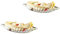GOLDBEARUK Glasschalen für Bananensplit-Eis - Klassisches Glasdesign - Set mit 2 Stück (24 cm, 180 ml)