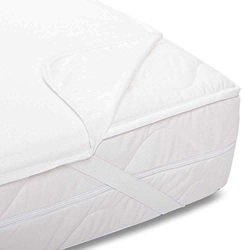 etérea Frottee Matratzenschonbezug - wasserdicht, atmungsaktiv, schützt vor Milben und Verunreinigungen - Matratzenauflage Matratzenschutz Agnes - 80% Baumwolle + 20% Polyester - Größe: 100x200 cm