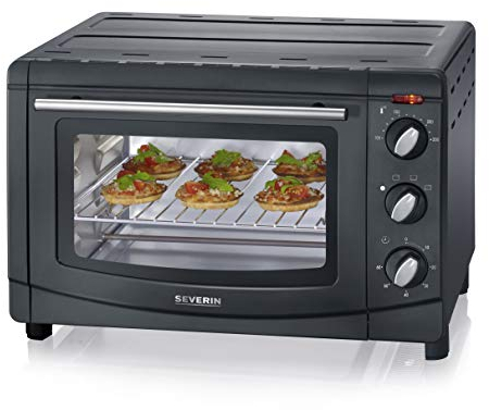 SEVERIN Forno Elettrico, Capacità 20 L, Potenza 1500 W, Calore Regolabile da 100° a 230°, Timer da 60 minuti, TO 2067