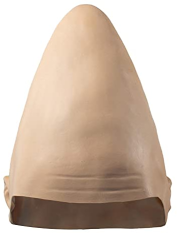 Enkomy Alien Latex Cap Cosplay Kopfbedeckung，Cosplay Eierkopf Konische Helm Halloween Karneval Party Requisiten, 23 * 30 cm