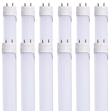 MKUJOO 12pcs 3FT 15W T8 Tube Light White Daylight 6000k T8 LED Bulbs Household Lights Ballast Bypass G13 Base 3 Foot Milky Cover Fluorescent Tube lamp Replacement AC100-277V (15w Milky, 12 Count)