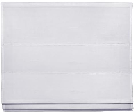 Easydeco - Estor Plegable con Varillas Lino opción Easyfix sin Necesidad Taladro Crudo 80 x 180 cm