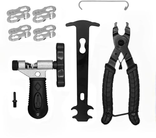 CELFER Fahrrad Werkzeug, Kettennieter Fahrrad, Kettenzange, Kettenschloss Zange und 4 Paar Fahrradketten Nieten Fahrradkette Reparatur Set 2.0 für 6-12 Fach Fahrradkette Werkzeug