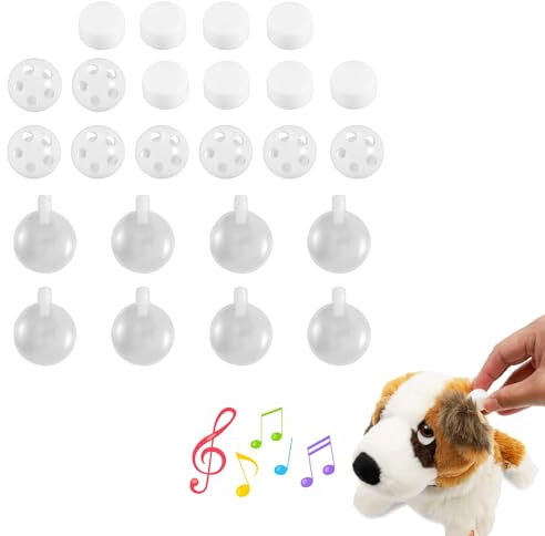 24 Stück Spielzeug Quietscher, Pet Baby Spielzeug Squeaker, Quietscher RasselBällen, Rasselkugeln, Rasselbälle, Rasseldosen, Rasselkugeln Zum Einnähen für Hund Haustier Baby Spielzeug Noise Maker