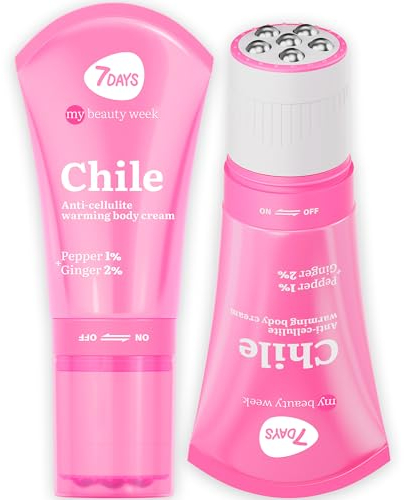 7Days Anti-Cellulite-Creme, starke Wirkung, für Gesäß und Oberschenkel, Cellulite-Creme für Hüfte und Bauch, mit natürlichen Chile-Extrakten, 130 ml