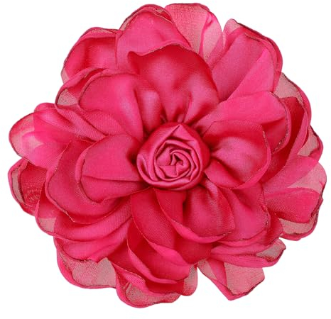 COMNICO Blume Haarspange, Rosen Blumen Brosche Zierliche Stoff Brosche Anstecknadeln Haarspange Klassisch Elegant Handgefertigt Blumen Broschen Anstecknadel Hochzeit Party Tanzkleid