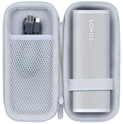 Lebakort Hart Tasche Hülle Etui für Sonos Roam/Sonos Roam 2 Tragbarer wasserdichter Bluetooth-Lautsprecher (Grau)