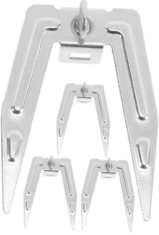 OKUMEYR 4 Pièces Fourchettes à Friteuse à Air Acier Inoxydable Pour Poulet Grillé Et Grillade De Viande De Poisson Bbq