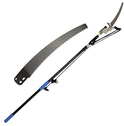 TRNMOP Sierras de pértiga telescópicas de 5,4 m/18 pies, podadora de árboles telescópica Profesional, Sierra de podar Extensible de Altura, para jardinería, paisajismo, podadoras de Ramas, herramie
