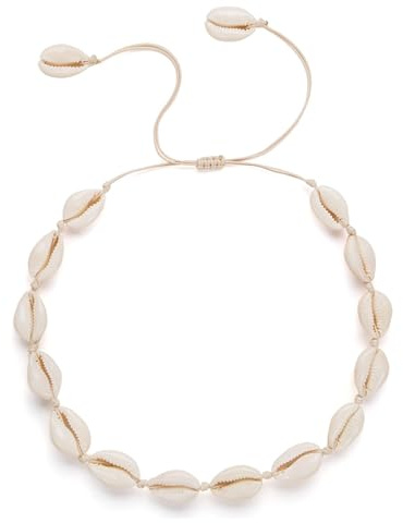 LQTSLFM Collana Conchiglie Donna Elegante da Spiaggia Estiva, Squisita Gioielli Estive, Regolabile per Regali di Gioielli da Donna