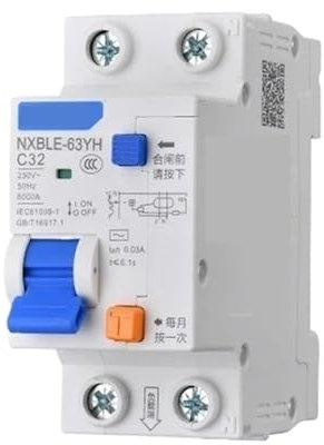 HYRTEFBN Disjoncteur différentiel 16 A, 32 A, 63 A, 30 mA, 2P, 3P, 4P, NXBLE-63YH, 230 V, Interrupteur de sécurité(10A,4P)