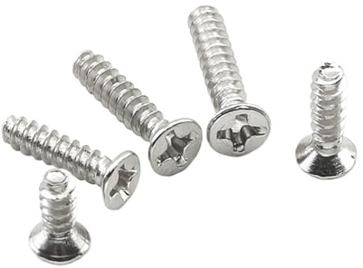 Viti a testa piatta rotonda, 100 pezzi Vite autofilettante a testa piatta a croce Vite a testa svasata in acciaio al carbonio M2 for plastica(M2*16mm)
