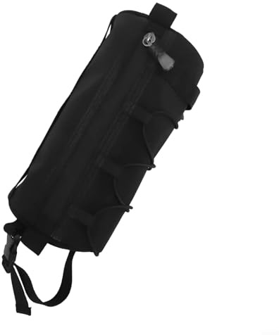 Besttoolifes Road For Bike Tube Bag for Cycling - Bolsa de manillar de nailon impermeable con correa para el hombro, frontal compacta para almacenamiento de bicicletas de montaña y ciudad (negro)
