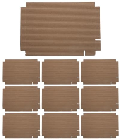 HEMOTON Lot de 100 Tapis en Papier Ondulé pour Terrarium à Reptiles, 31 X 21 Cm, Substrat Absorbant et Résistant pour Cage, Doublure Hygiénique Adaptée Tortues, Lézards et