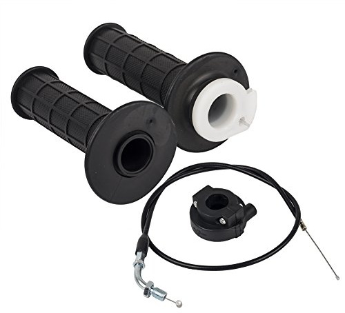 OxoxO, manopole acceleratore con cavo e filo twist per moto da cross, pitbike e quad a 4 tempi ATV 50 cc, 90 cc, 110 cc 125 cc, 140 cc