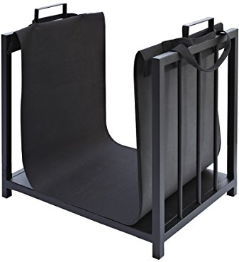 Panier en Bois avec Couvercle en Textile Poêle à Bois Élégant Moderne Pratique Rangement Facile 4164