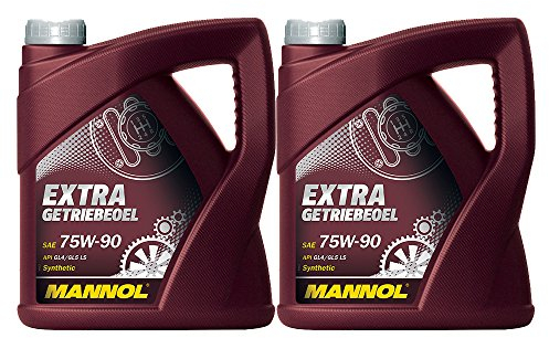 MANNOL 75W-90 Lot de 2 bidons d'huile de transmission synthétique GL-5 de 4 l