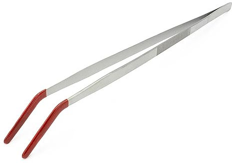 Terra Exotica Edelstahl Futterpinzette (abgewinkelt - gummiert, 60 cm),14-60cm - ab 3,49€ - Fütterungshilfe für Terrarien/Aquarien aus rostfreiem Edelstahl, Fütterung von Reptilien & Amphibien