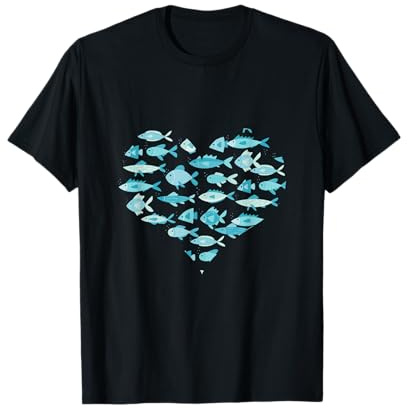 Heart Aquarium Fish Aquarist Aquaristic Aquascaping Gift T-Shirt