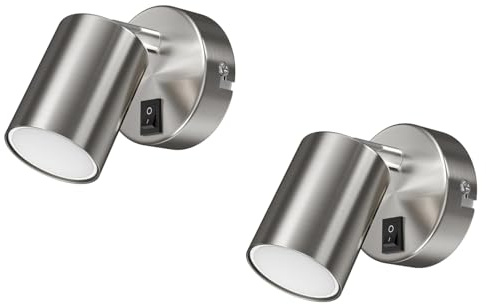 ledscom.de 2X wall spot WAIKA Switch Chrome matt LED lamp White 3-Step dimming 609lm
