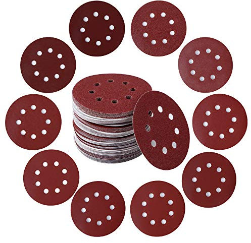 100PCS 5 Inch 125mm Sanding Discs 60 120 240 400 600 800 1000 1200 1500 2000 Grit Sandpaper Sander Round Sand Paper