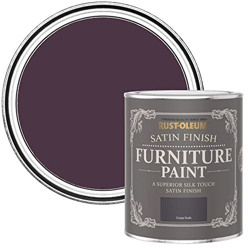 Rust-Oleum Purple Furniture Paint in Satin Finish - Grape Soda 750ml