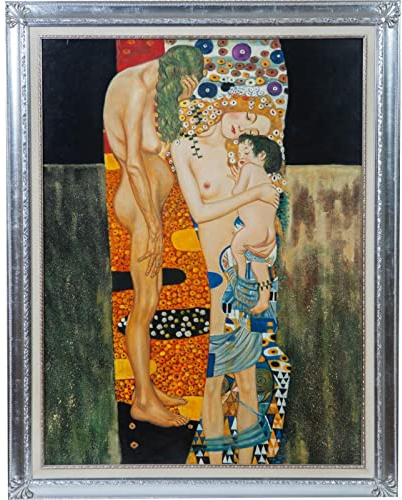 Biscottini Quadro grande da parete 140x3x110 | Quadro soggiorno pittura ad olio | Quadri ufficio e per la casa stile kilmt