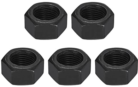 QUARKZMAN 1/2-20 Hexagonales Tuercas, Carbono Acero Grado 8.8 Negro Óxido Hexagonal Tuerca para Tornillo Perno, 5 de Paquete