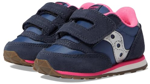 Saucony Baby Jazz HL, Scarpe da Ginnastica Unisex - Bambini e Ragazzi, Navy Silver Pink 2, 22 EU