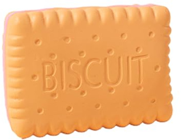 ulafbwur Juguete para perros masticable para perros, juguete de látex con chirriador integrado, simulación de galletas, resistente a las mordeduras, juguete de entrenamiento interactivo suave
